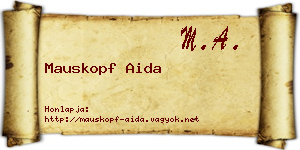 Mauskopf Aida névjegykártya